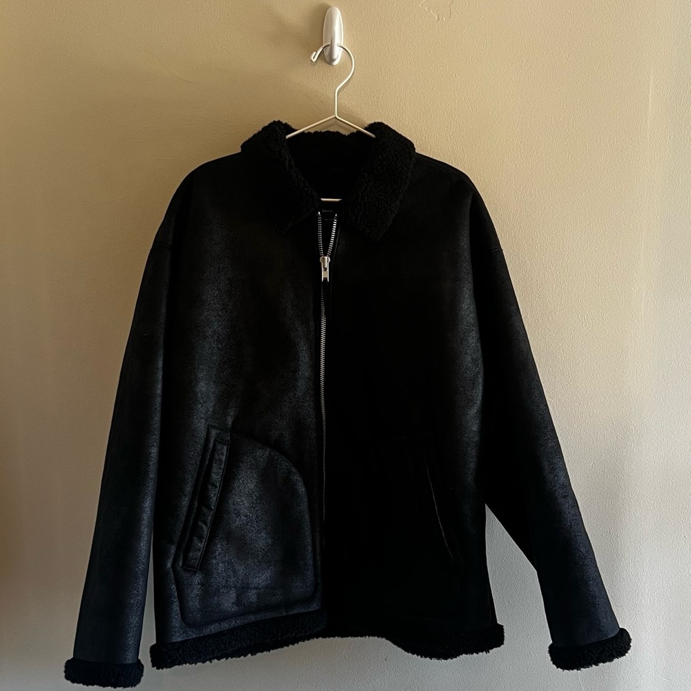 Black Vegan Suede Jacket